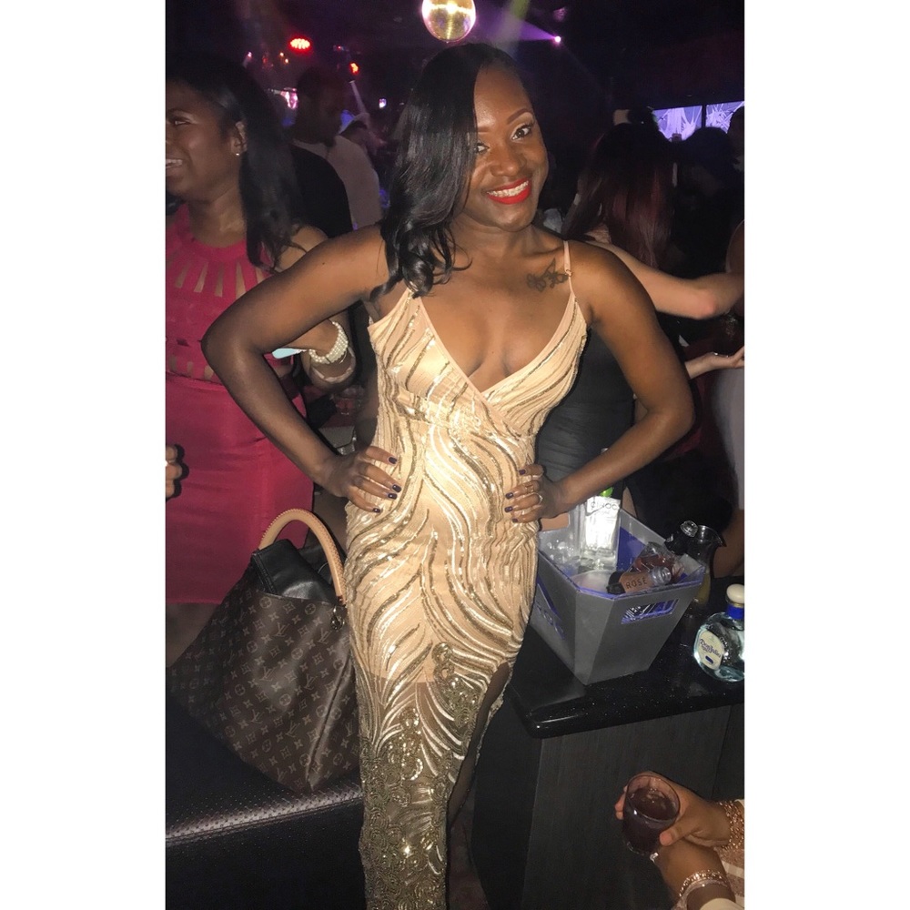 Women’s Gold Sequence Dress